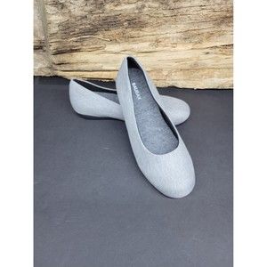 Baubax Women's SZ 7 Dressy Flat Shoes Bamboo Coconut Australian Merino Wool Gray